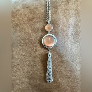 Paparazzi necklace-silver/coral